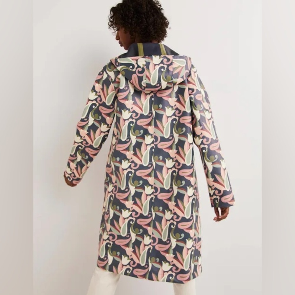 Boden Women Waterproof Longline Raincoat Size US 16-18R - Picture 3 of 9